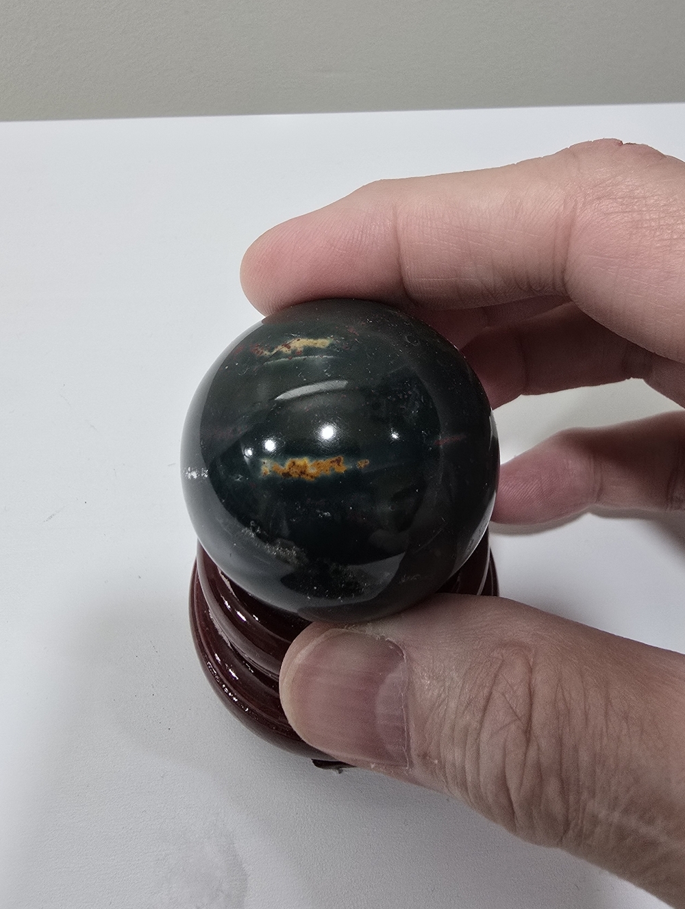 Bloodstone Crystal Sphere 43 mm